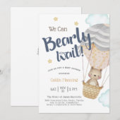 We kunnen wachten op neutraal Teddy Bear Baby show Kaart (Voorkant / Achterkant)