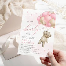 We kunnen wachten op Teddy Bear Baby Girl Shower