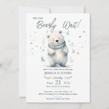 We kunnen wachten op Teddy Bear Winter Baby shower