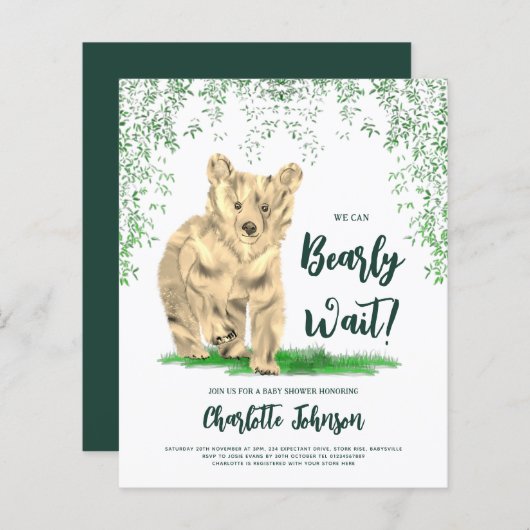 We kunnen wachten op Woodland Beer Cub (Voorkant / Achterkant)