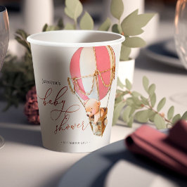 We kunnen wachten. Papieren kopjes baby shower Papieren Bekers