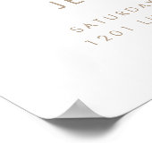 We kunnen wachten - Roze Baby shower van Floral Gi Poster (Hoek)