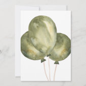 We kunnen wachten. Teddy Bear Baby shower Kaart (Achterkant)