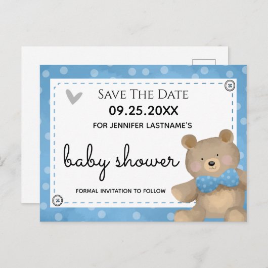 We kunnen wachten tot Baby shower de datum opslaat Briefkaart (Voorkant / Achterkant)