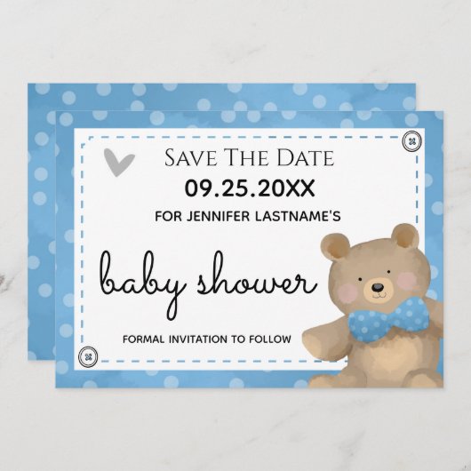 We kunnen wachten tot Baby shower de datum opslaat Kaart (Voorkant / Achterkant)