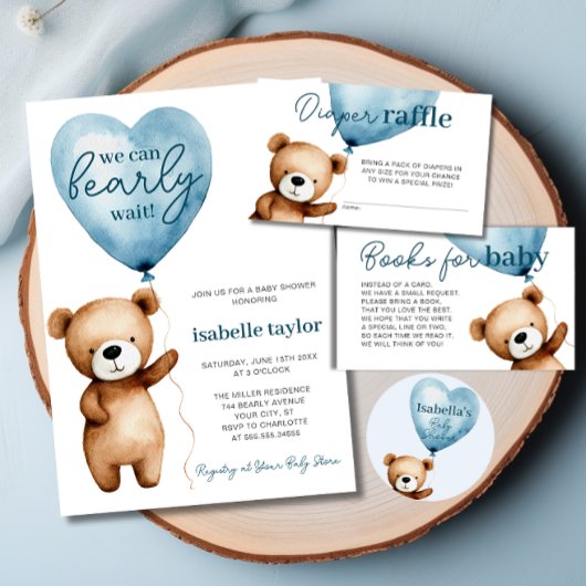 We kunnen wachten tot Baby shower is uitgenodigd Folie Uitnodiging