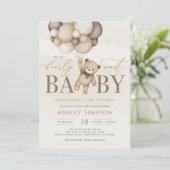 We kunnen wachten tot Baby shower is uitgenodigd Kaart (Staand voorkant)