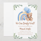 We kunnen wachten tot Baby shower is uitgenodigd Kaart (Voorkant / Achterkant)