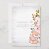 We kunnen wachten tot het Baby shower van een meis Kaart (Achterkant)