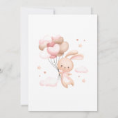 We kunnen wachten tot het Baby shower van Pink Ted Kaart (Achterkant)