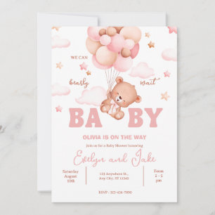 We kunnen wachten tot het Baby shower van Pink Ted Kaart