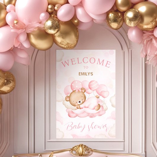 We kunnen wachten tot het Baby shower welkom is Poster