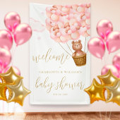 We kunnen wachten tot het roze meisje Baby shower  Spandoek