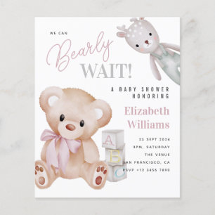We kunnen wachten tot Teddy Bear Baby shower