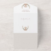 We kunnen wachten tot Teddy Bear Baby shower All In One Uitnodiging (Buitenkant)