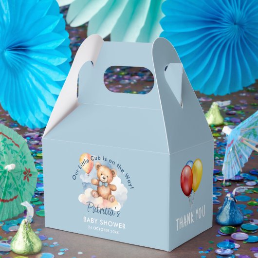 We kunnen wachten tot Teddy Bear Baby shower Bedankdoosjes (Feest)