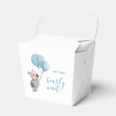We kunnen wachten tot Teddy Bear Baby shower Bedankdoosjes (Voorkant Zijde)