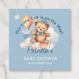 We kunnen wachten tot Teddy Bear Baby shower Bedankjes Labels