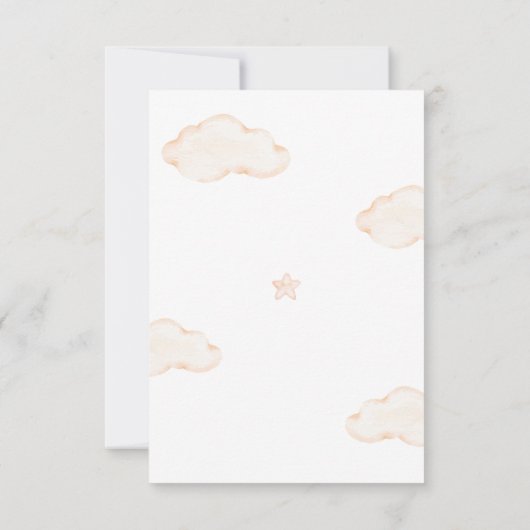 We kunnen wachten tot Teddy Bear Baby shower Bedankkaart (Achterkant)