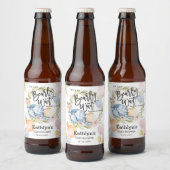We kunnen wachten tot Teddy Bear Baby shower Bier Etiket (Flessen)