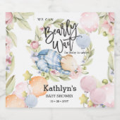 We kunnen wachten tot Teddy Bear Baby shower Bier Etiket (Enkel label)