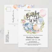 We kunnen wachten tot Teddy Bear Baby shower Briefkaart (Voorkant / Achterkant)