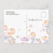 We kunnen wachten tot Teddy Bear Baby shower Briefkaart (Achterkant)