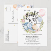 We kunnen wachten tot Teddy Bear Baby shower Briefkaart (Voorkant / Achterkant)