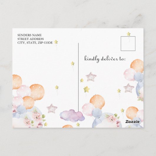 We kunnen wachten tot Teddy Bear Baby shower Briefkaart (Achterkant)