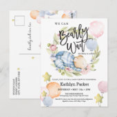 We kunnen wachten tot Teddy Bear Baby shower Briefkaart (Voorkant / Achterkant)