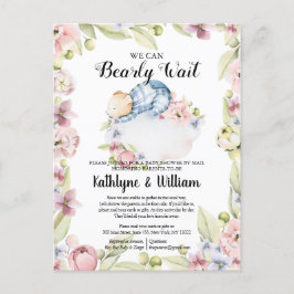 We kunnen wachten tot Teddy Bear Baby shower Briefkaart