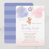 We kunnen wachten tot Teddy Bear Baby shower Kaart (Voorkant / Achterkant)