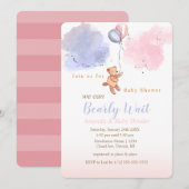 We kunnen wachten tot Teddy Bear Baby shower Kaart (Voorkant / Achterkant)