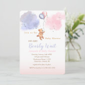 We kunnen wachten tot Teddy Bear Baby shower Kaart (Staand voorkant)