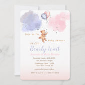 We kunnen wachten tot Teddy Bear Baby shower Kaart (Voorkant)