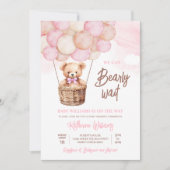 We kunnen wachten tot Teddy Bear Baby shower Kaart (Voorkant)