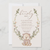 We kunnen wachten tot Teddy Bear Baby shower Kaart (Voorkant)