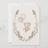 We kunnen wachten tot Teddy Bear Baby shower Kaart (Achterkant)