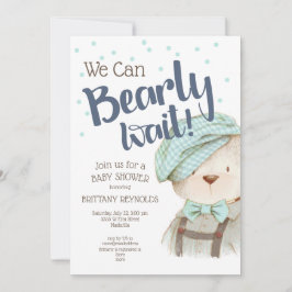 We kunnen wachten tot Teddy Bear Baby shower Kaart