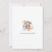 We kunnen wachten tot Teddy Bear Baby shower Kaart (Achterkant)