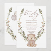 We kunnen wachten tot Teddy Bear Baby shower Kaart (Voorkant / Achterkant)