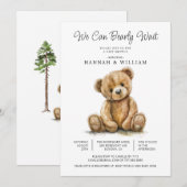 We kunnen wachten tot Teddy Bear Baby shower Kaart (Voorkant / Achterkant)