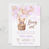We kunnen wachten tot Teddy Bear Baby shower Kaart (Voorkant)