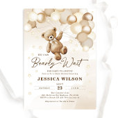 We kunnen wachten tot Teddy Bear Baby shower Kaart