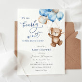 We kunnen wachten tot Teddy Bear Baby shower Kaart