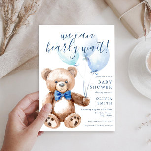 We kunnen wachten tot Teddy Bear Baby shower Kaart