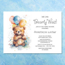 We kunnen wachten tot Teddy Bear Baby shower
