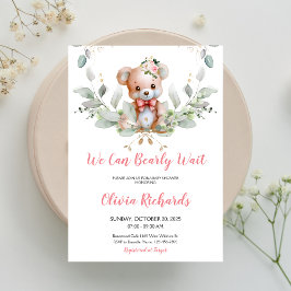 We kunnen wachten tot Teddy Bear Baby shower Kaart