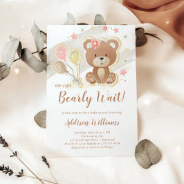 We kunnen wachten tot Teddy Bear Baby shower Kaart