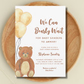 We kunnen wachten tot Teddy Bear Baby shower Kaart